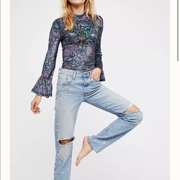 NWT Free People We The Free L’Amour Velvet Tee - Picture 5 of 16